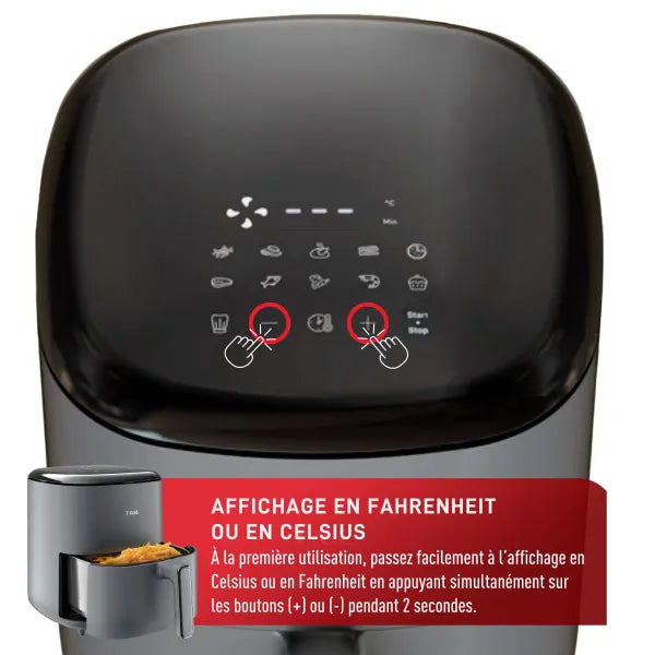 Friteuse à air T-fal Easy Fry Max, capacité de 5 L, 10 programmes de cuisson automatique